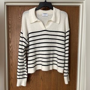 Striped, collared sweater from Old Navy, Size Small